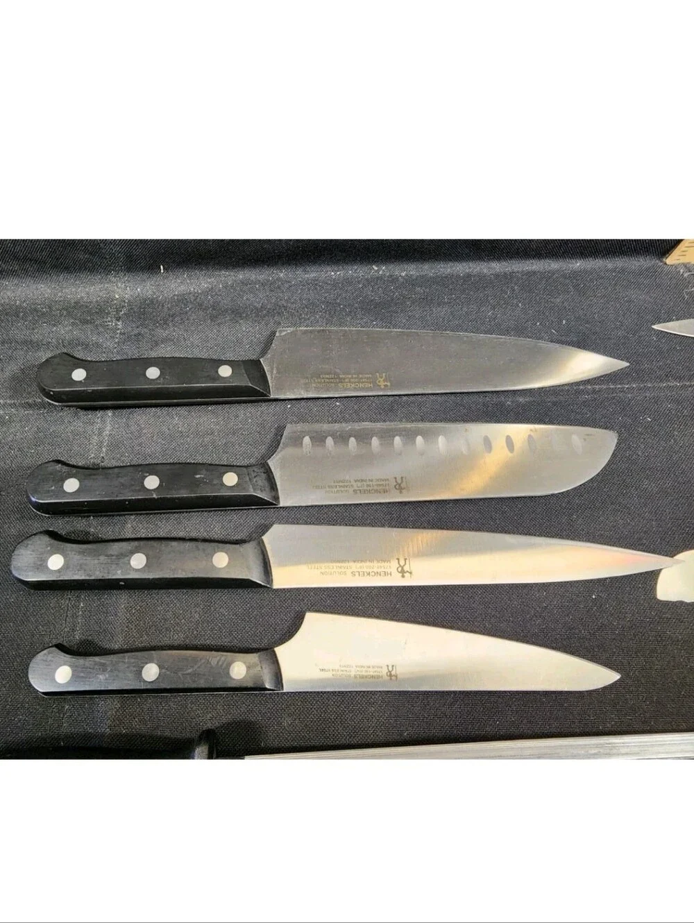 J.A. Henkels 9 Pc Knife Set With Block Used Ready2Use